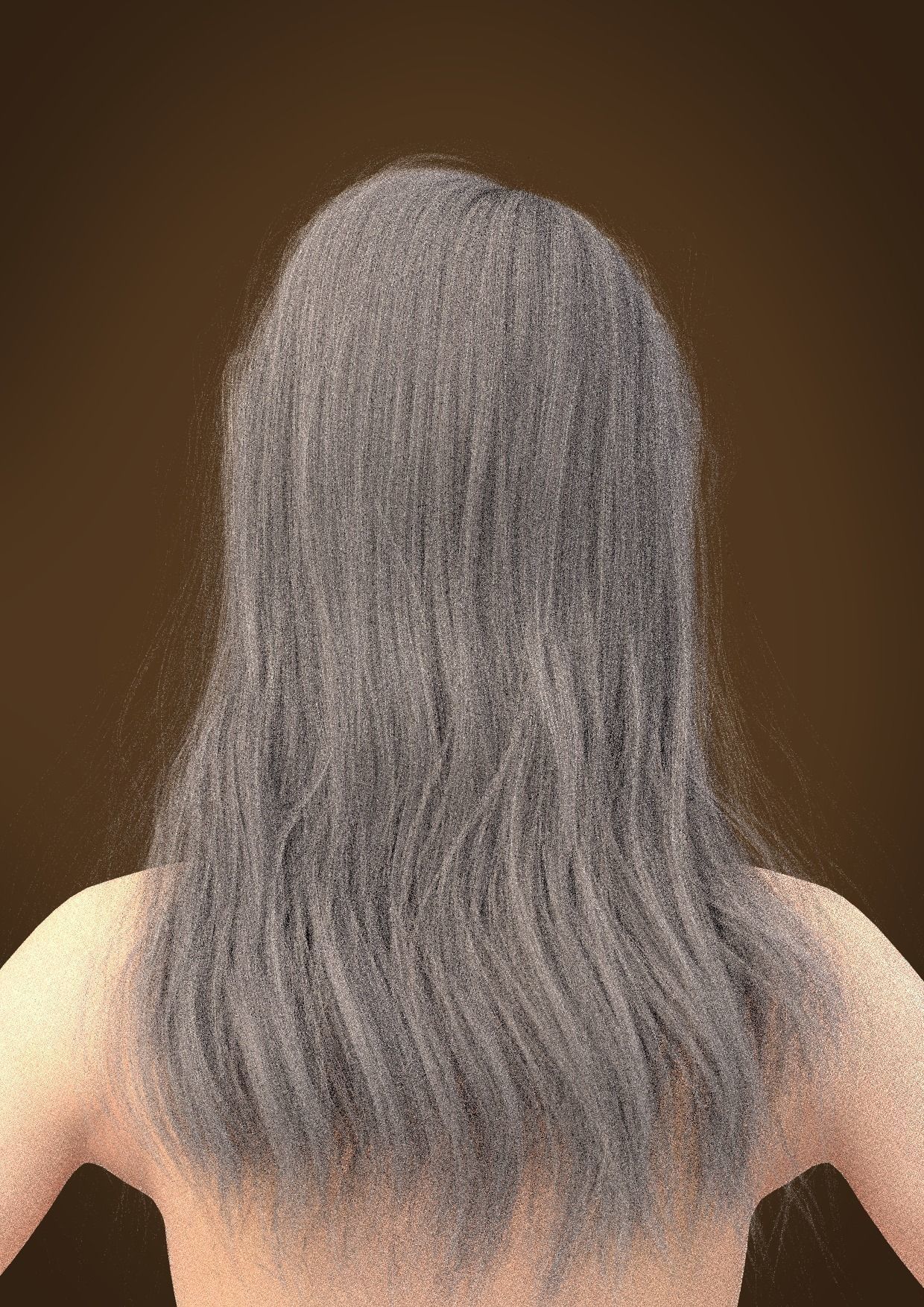 Long hair 018-FV2 for Yuna-FV2 3D model from 3DClo Software 3D model_1