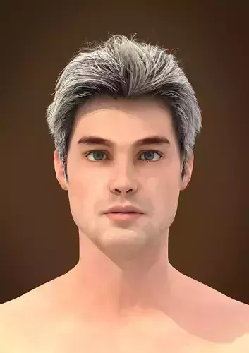 Men hair 019-MV2 for Thomas-MV2 3D model from Clo3D Software