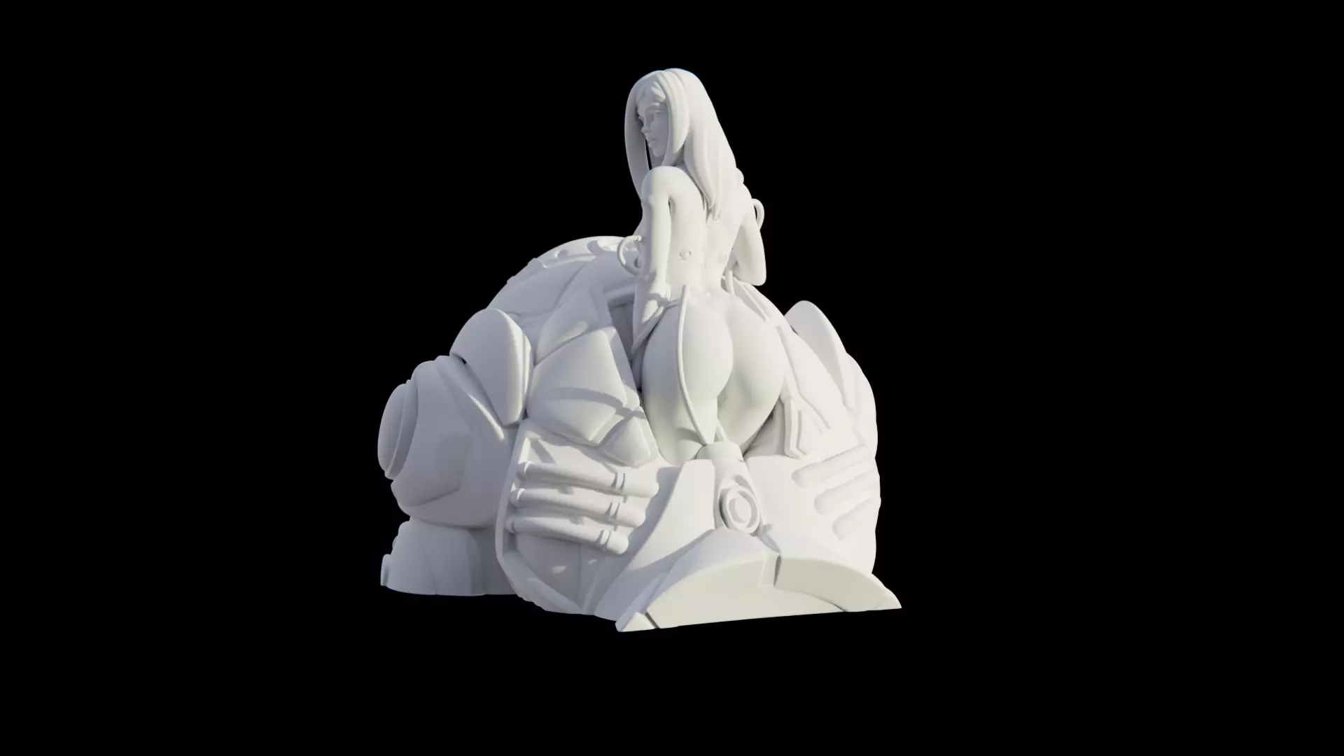 Mech Girl Pinup 3D Print 3D print model_0