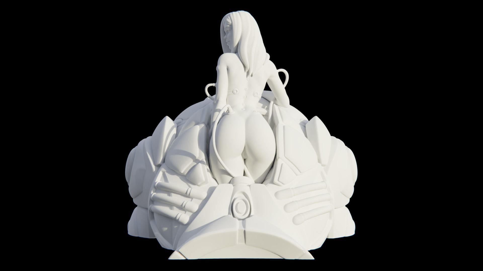 Mech Girl Pinup 3D Print 3D print model_1