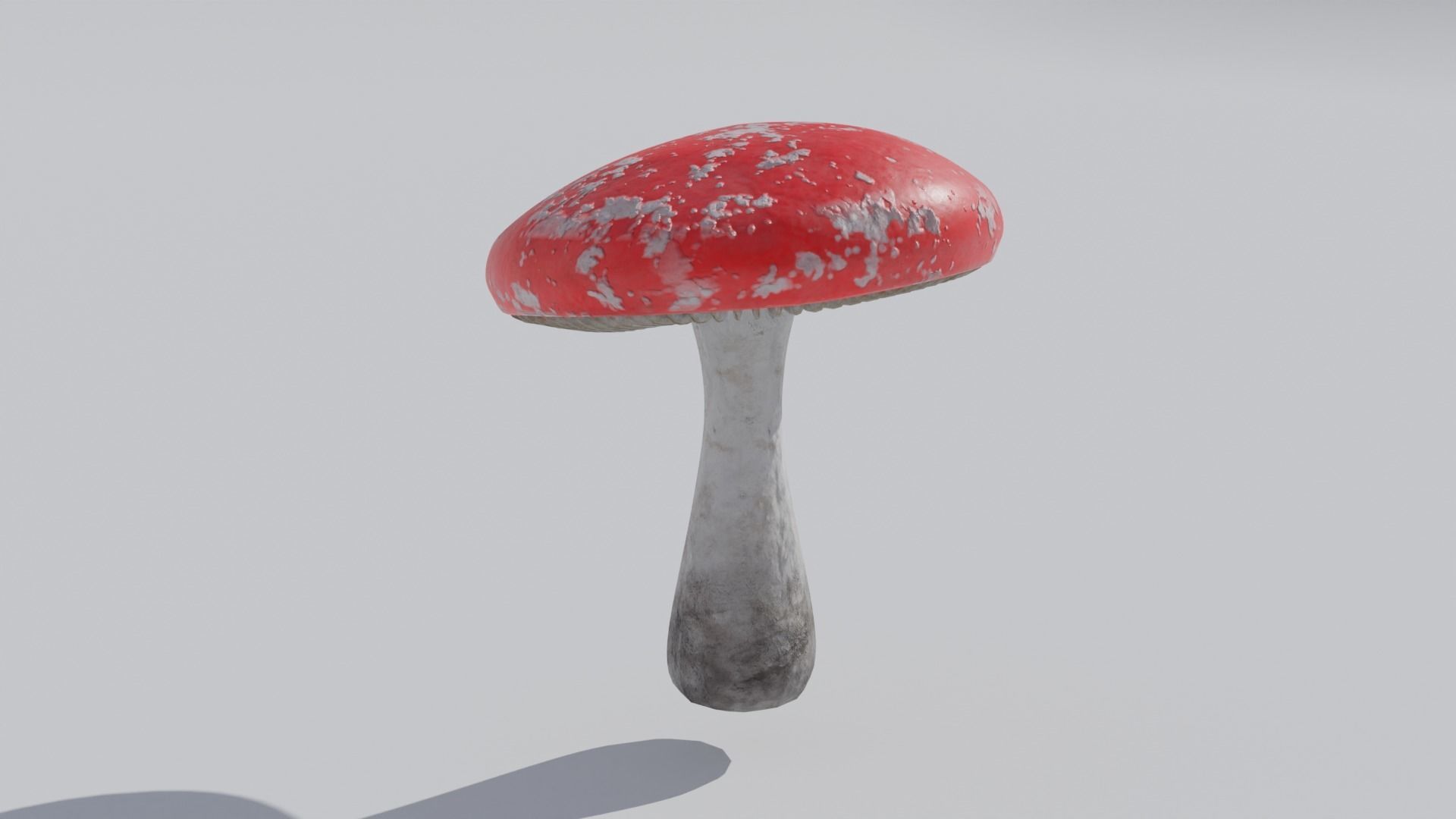 Fantasy Red Mushroom with 4K Textures 3D model_3
