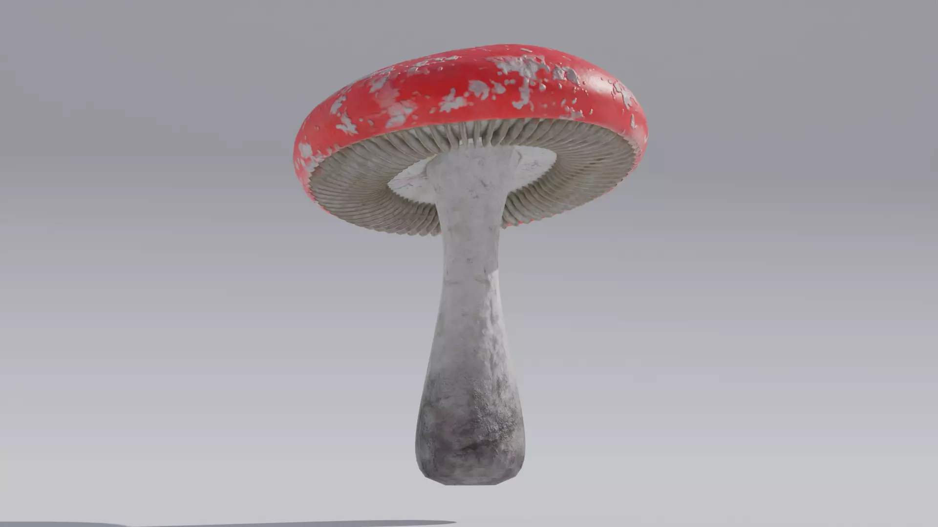 Fantasy Red Mushroom with 4K Textures 3D model_0