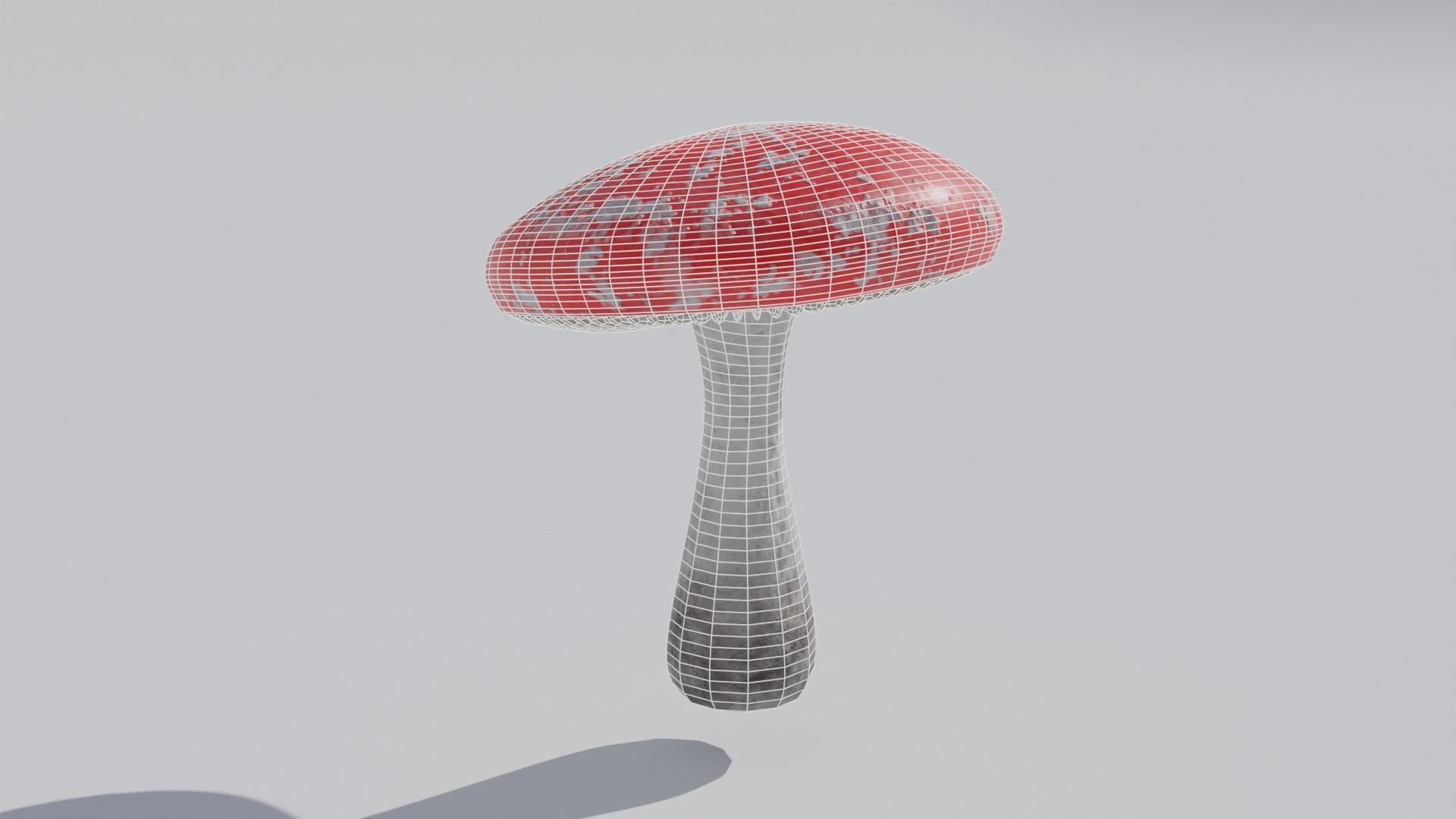 Fantasy Red Mushroom with 4K Textures 3D model_4