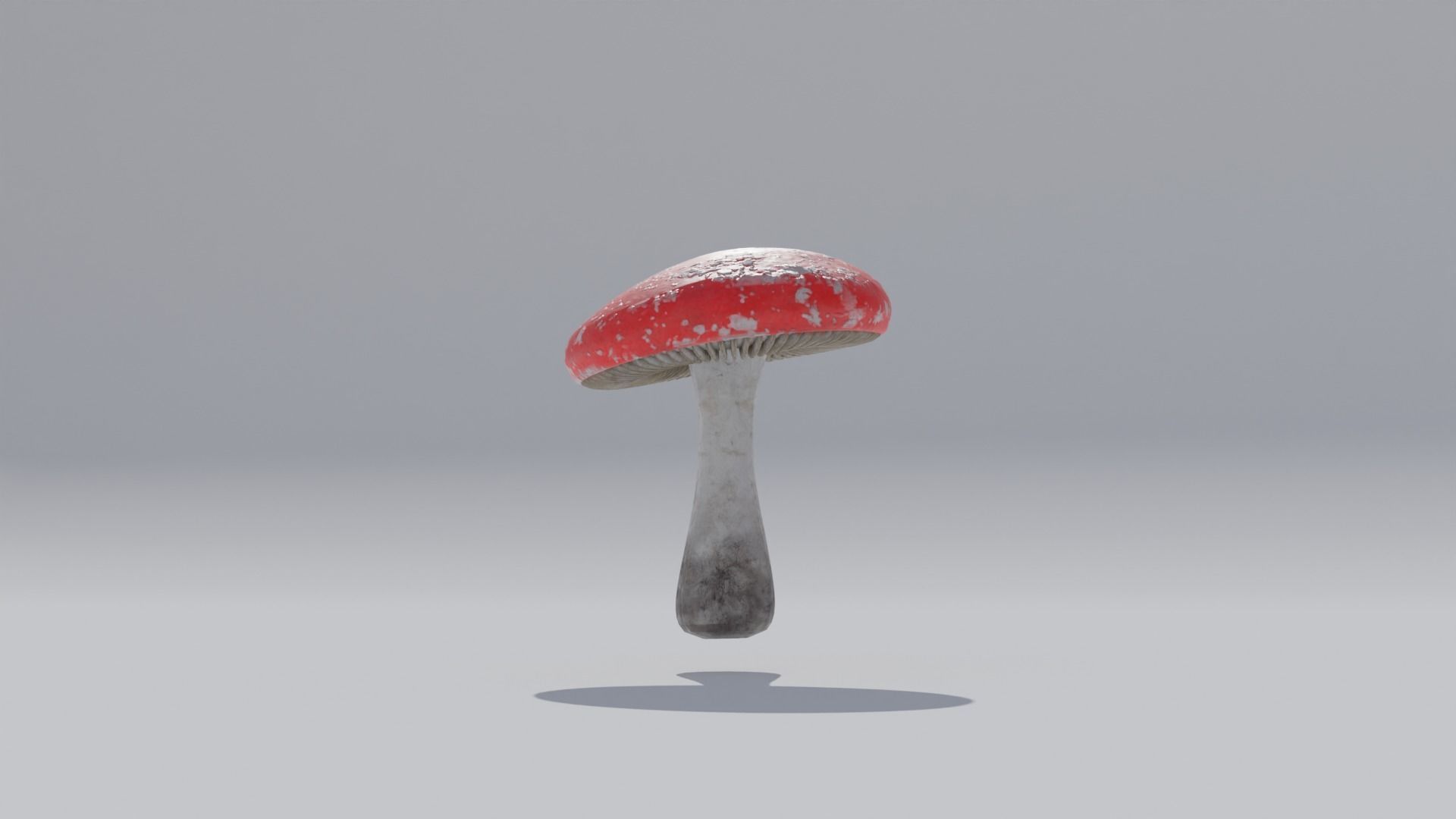 Fantasy Red Mushroom with 4K Textures 3D model_7