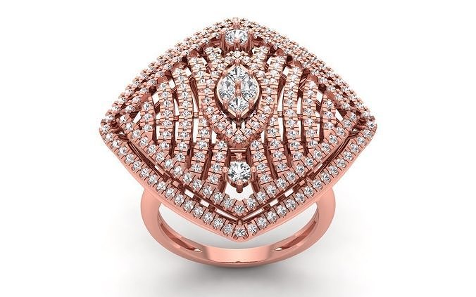 Solitaire Women Wedding Engagement Bridal Ring 3D print model