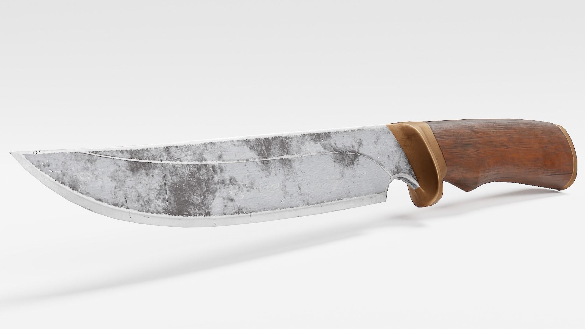 PBR crafted melee weapon hunting knife er1 Low-poly 3D model_10