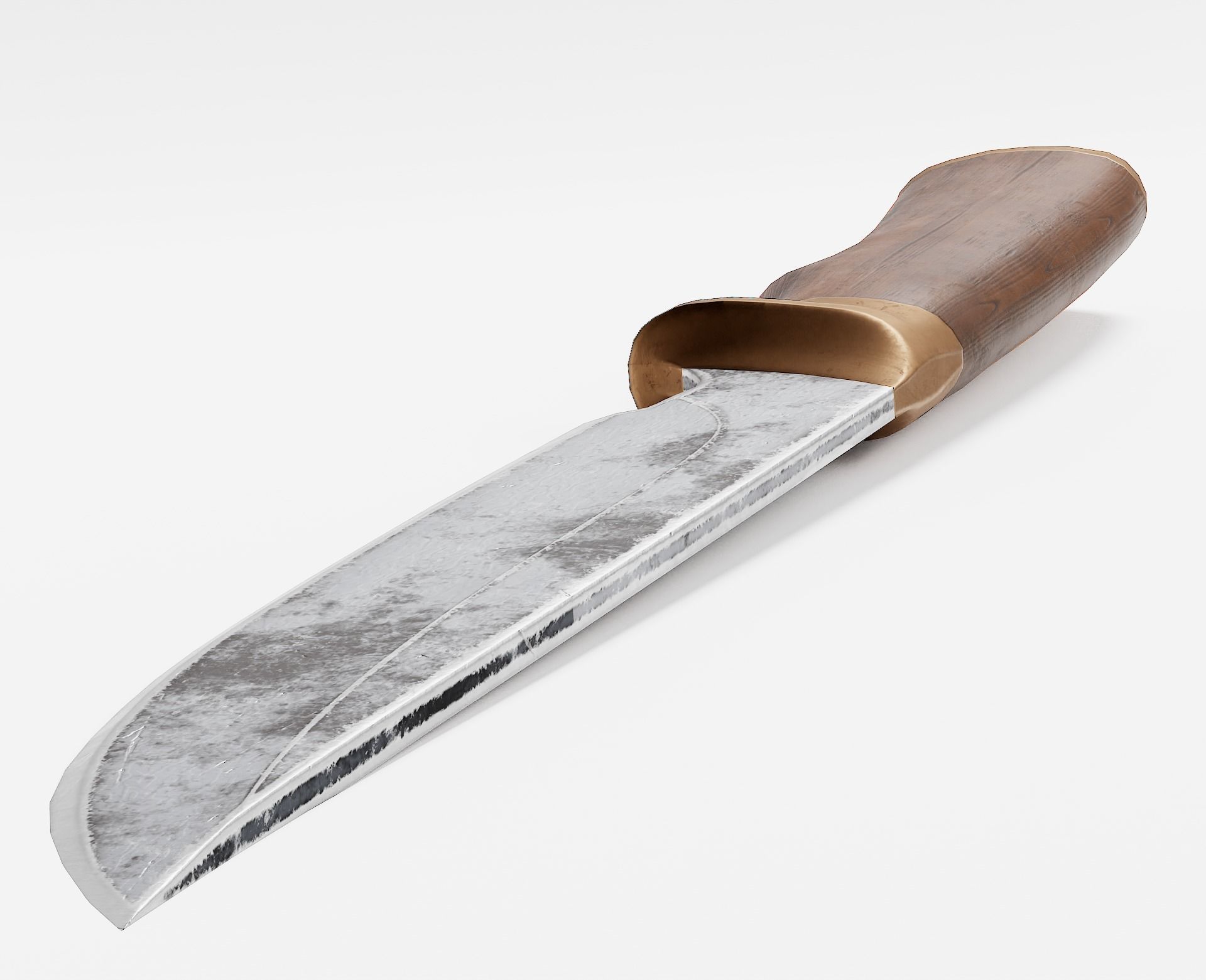 PBR crafted melee weapon hunting knife er1 Low-poly 3D model_8