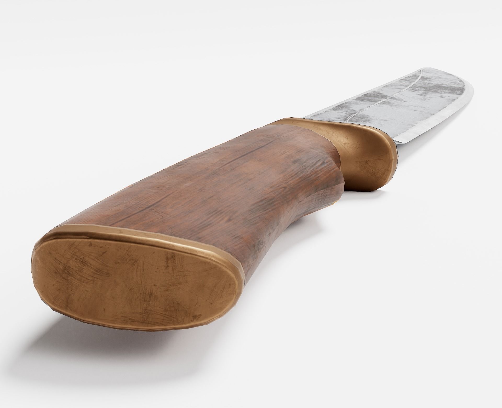 PBR crafted melee weapon hunting knife er1 Low-poly 3D model_6