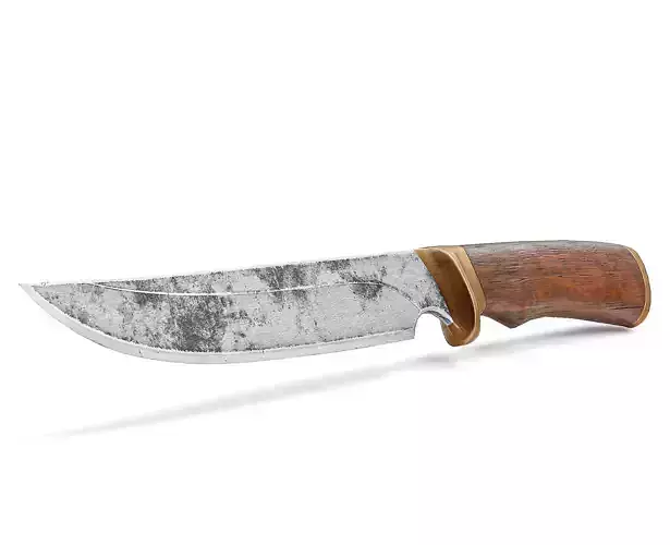PBR crafted melee weapon hunting knife er1 Low-poly 3D model