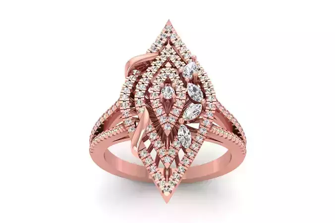 Solitaire Wedding Engagement Women Marquise Diamond Bridal Ring