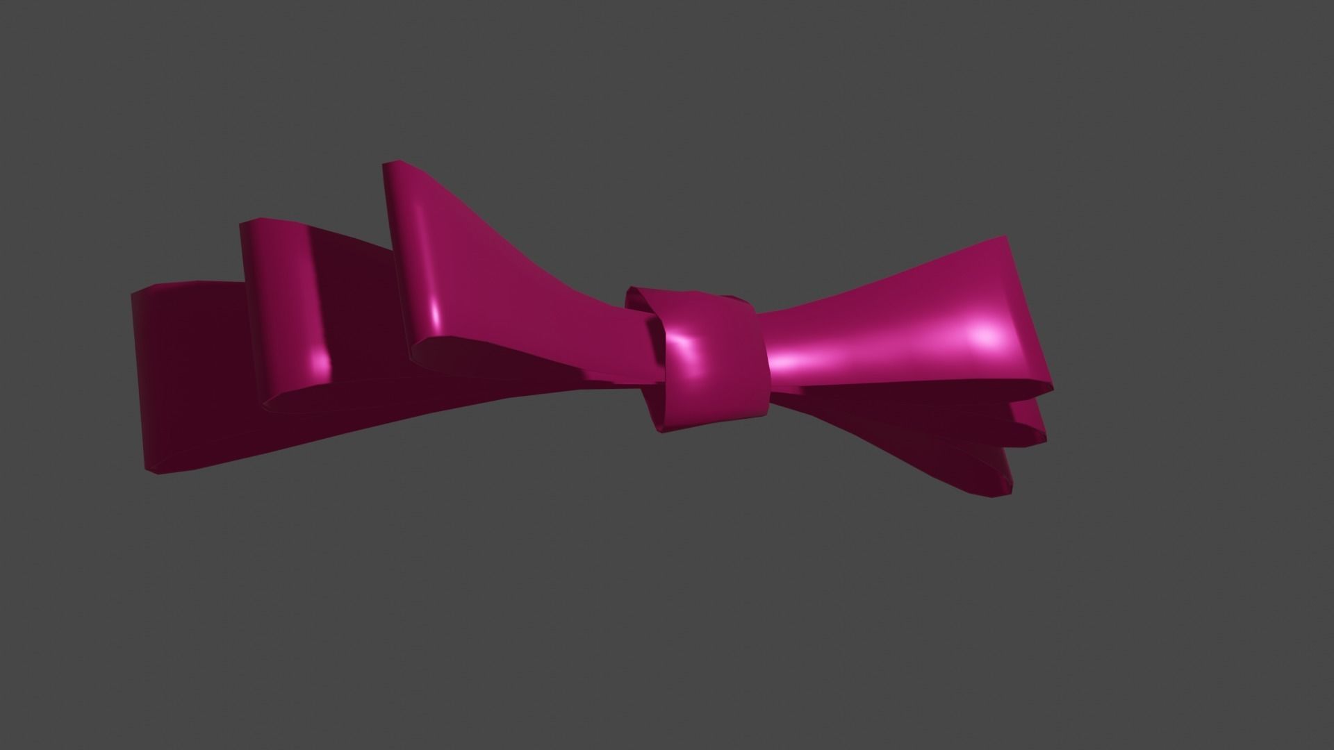 Ribbon bow Free low-poly 3D model_2