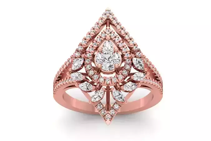 Solitaire Wedding Engagement Women Marquise Diamond Bridal Ring