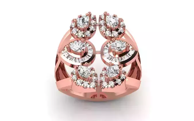 Solitaire Wedding Engagement Women Pear Diamond Ring 3D print model