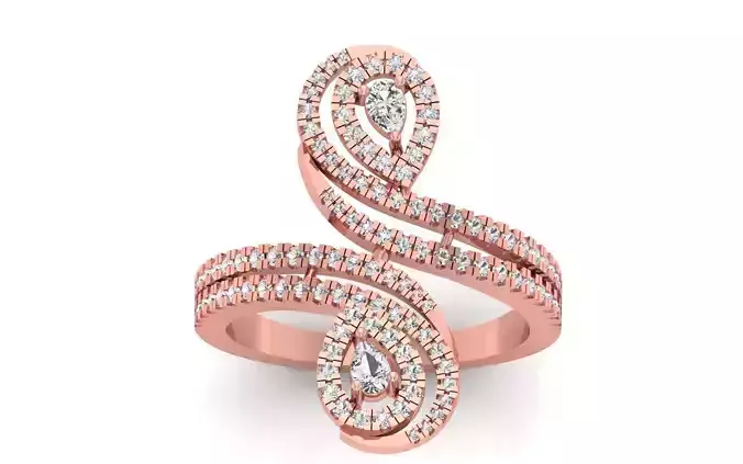 Solitaire Wedding  Women Ring 3D print model