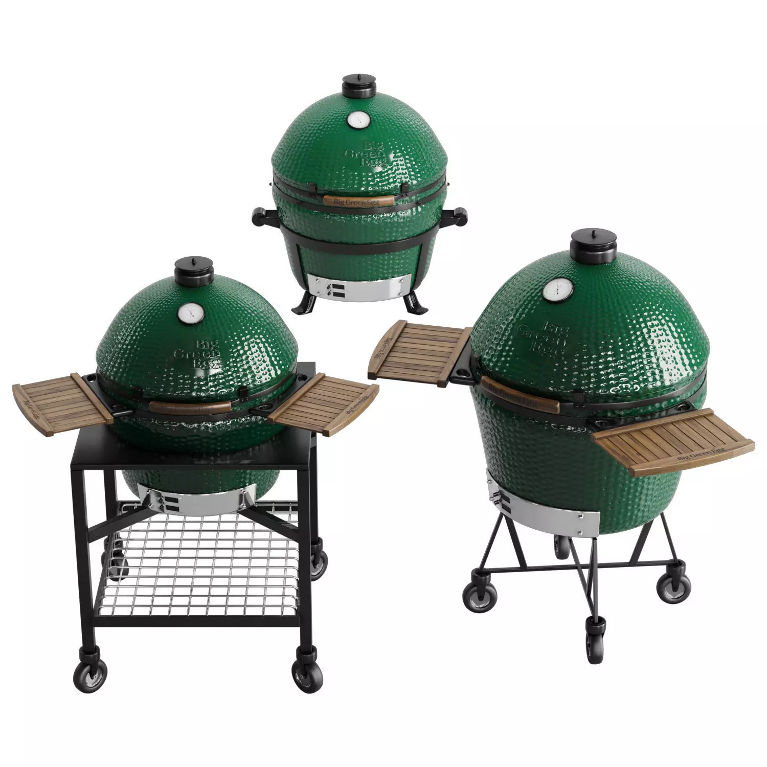 Big Green Egg Grills Low-poly 3D model_0
