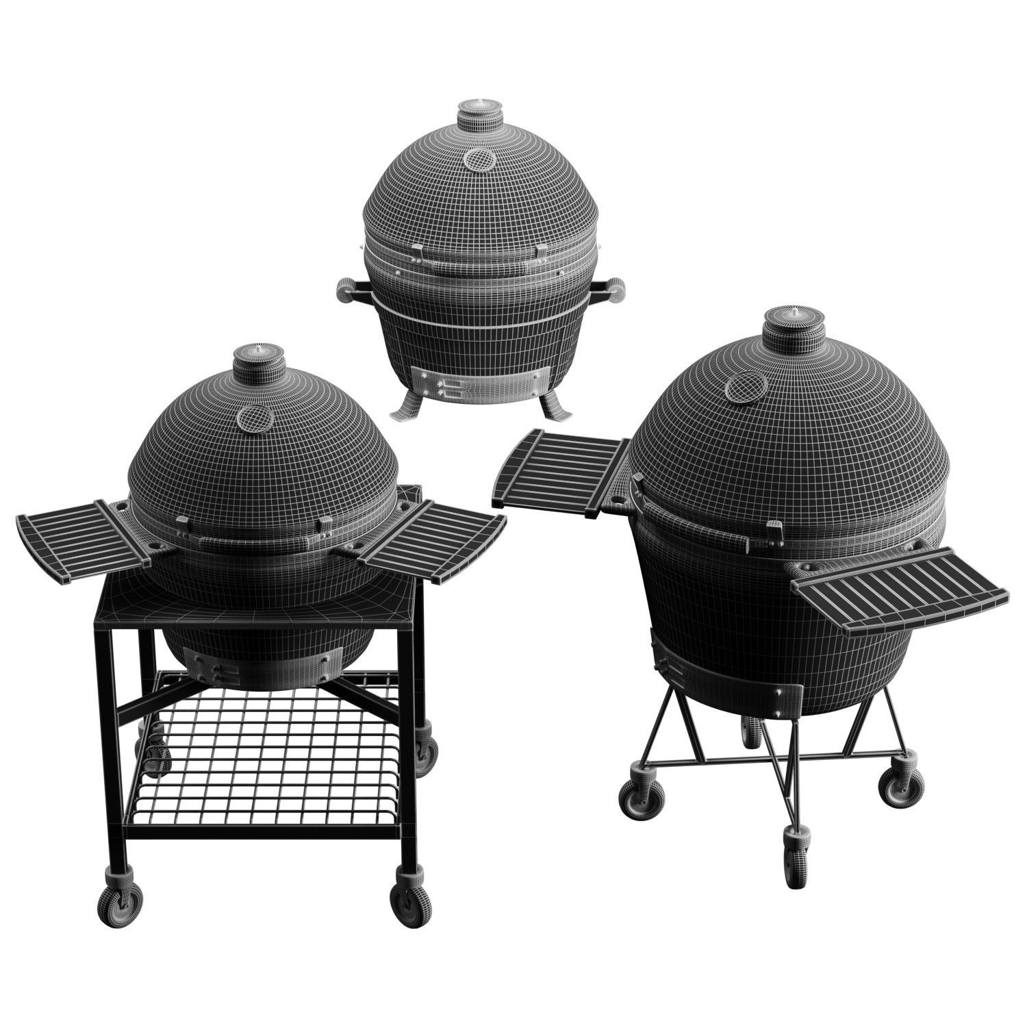 Big Green Egg Grills Low-poly 3D model_6