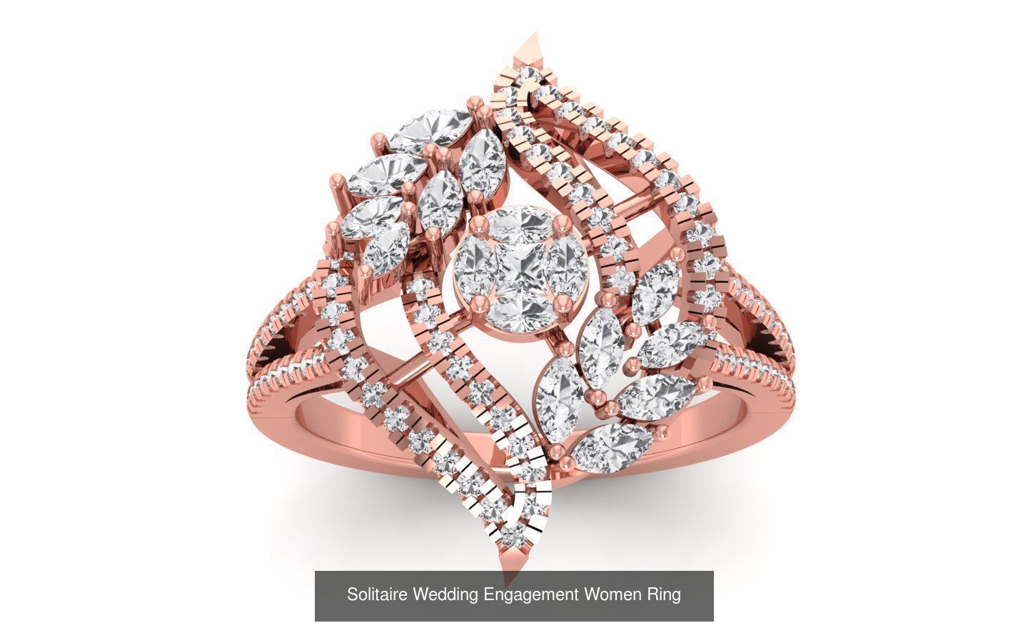 92 Solitaire Wedding Engagement Women Rings Collection _82