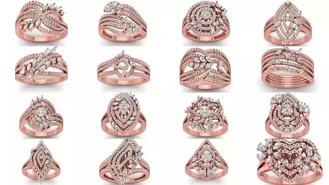 92 Solitaire Wedding Engagement Women Rings Collection 
