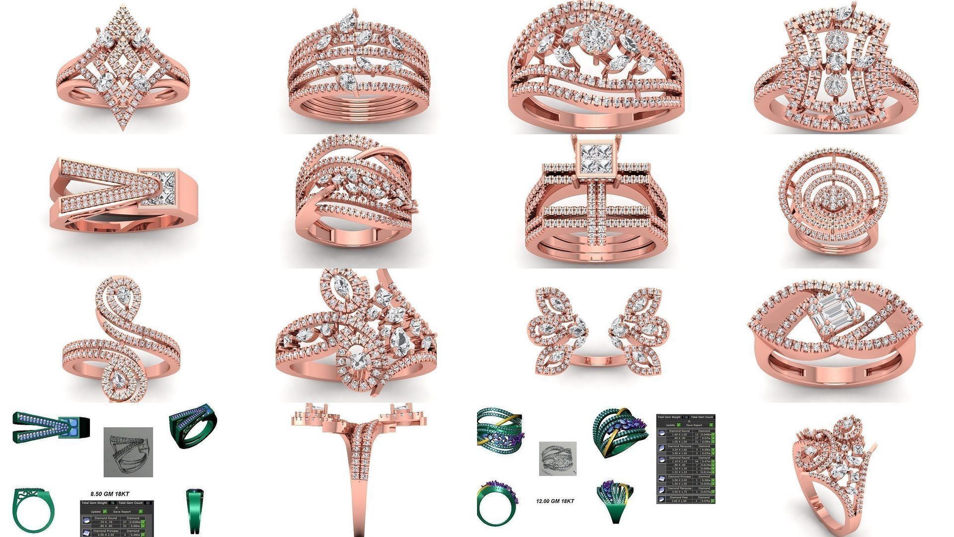 92 Solitaire Wedding Engagement Women Rings Collection _5