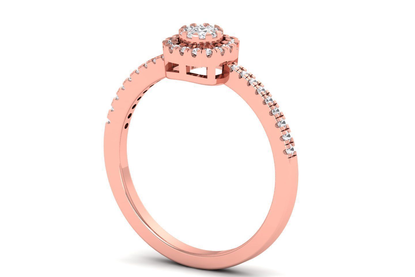 Solitaire Engagement Women Rings 3D print model_2