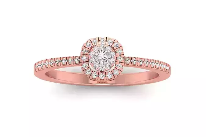 Solitaire Engagement Women Rings 3D print model