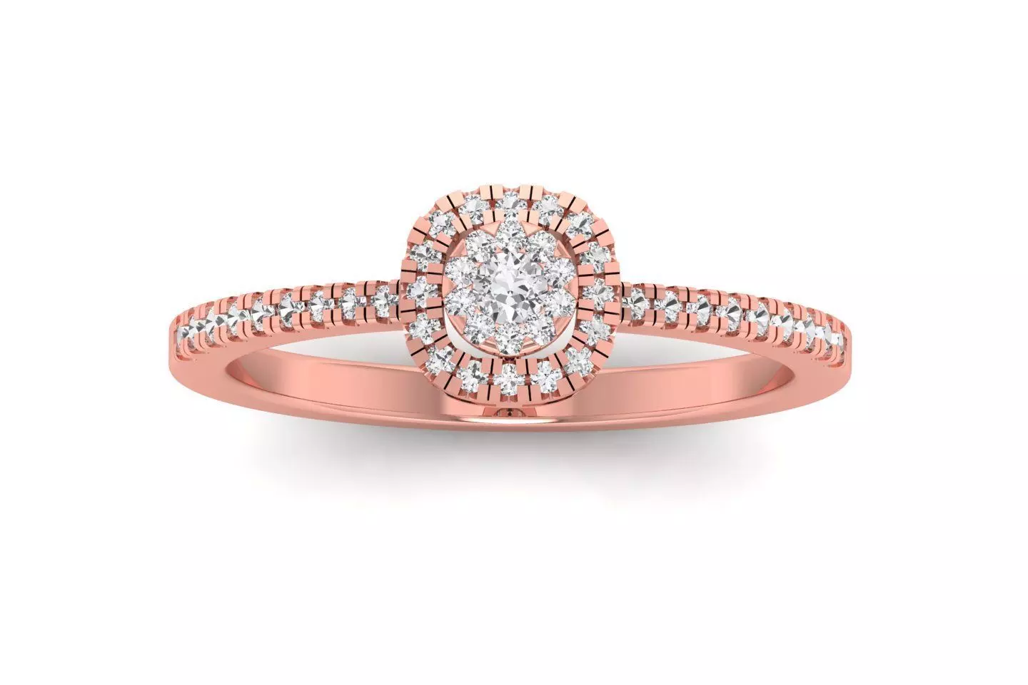 Solitaire Engagement Women Rings 3D print model_0