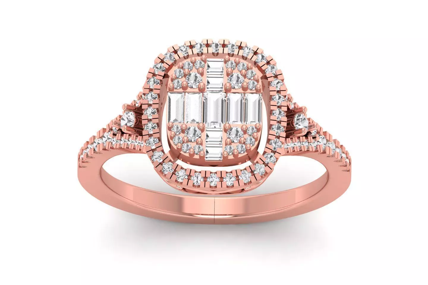 Solitaire  Engagement Women Rings 3D print model_0