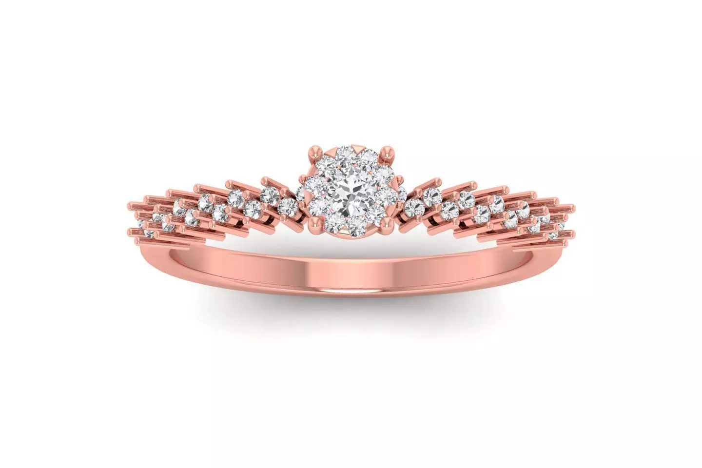 Solitaire Engagement Women Rings 3D print model_0