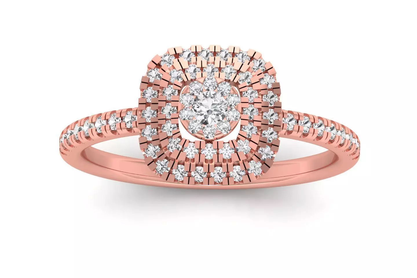 Solitaire  Engagement Women Rings 3D print model_0