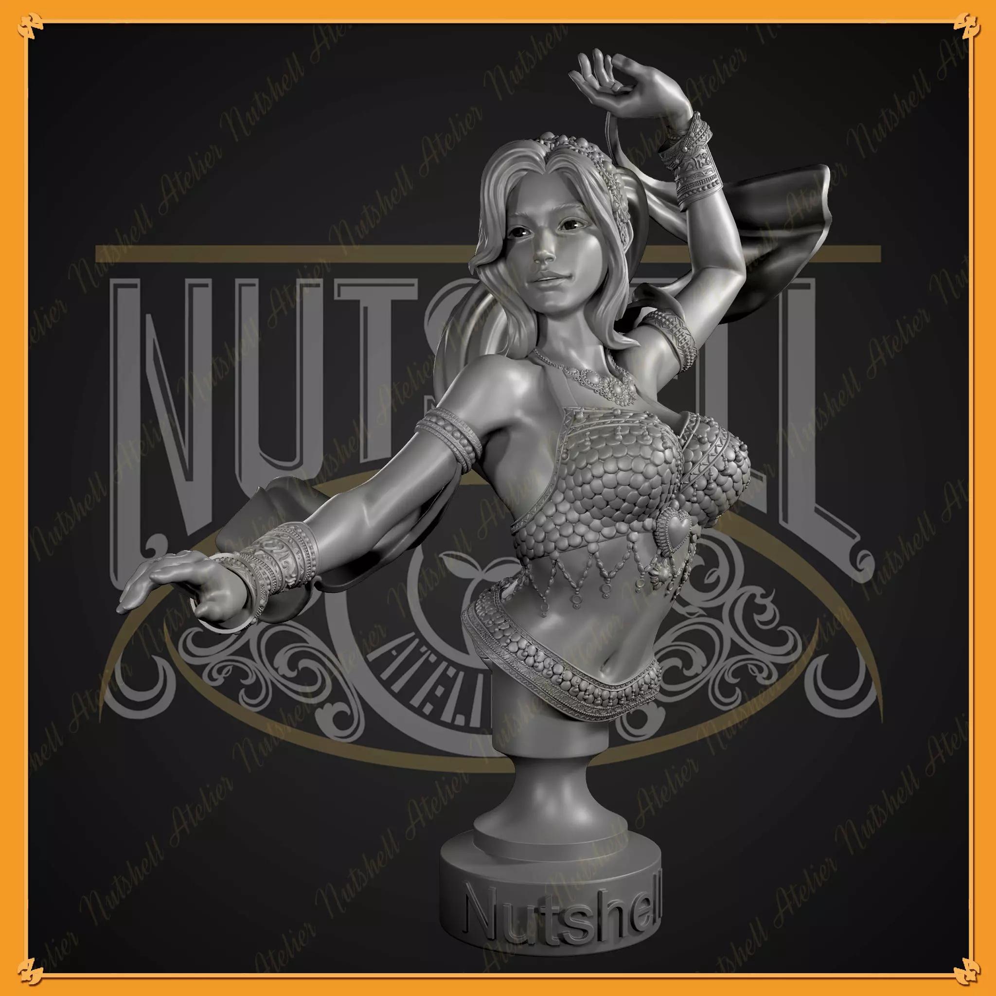 Nutshell Atelier - Belly Dancer Bust - NSFW 3D print model_0