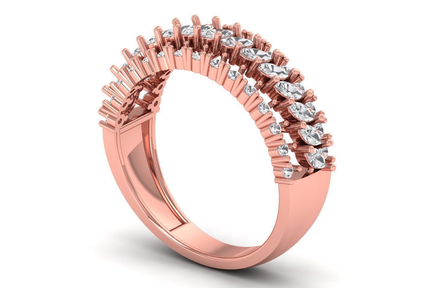 Solitaire Wedding  Women Rings 3D print model_1
