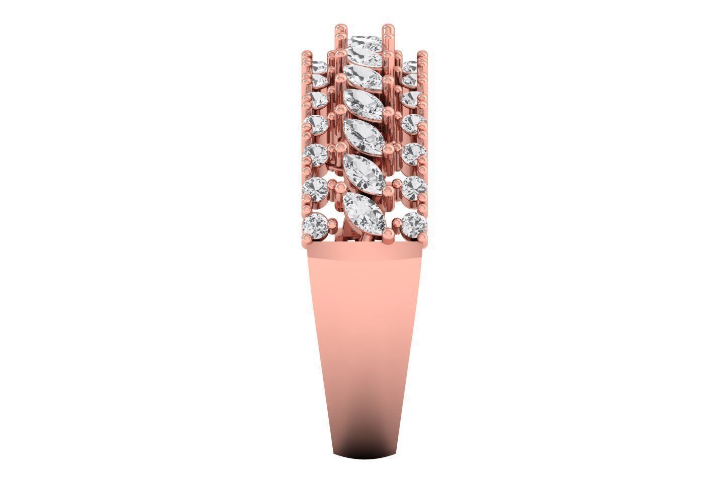 Solitaire Wedding  Women Rings 3D print model_2