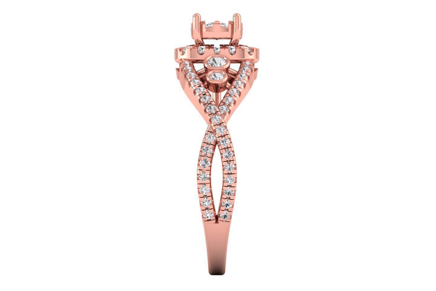 Solitaire Wedding  Women Rings 3D print model_2