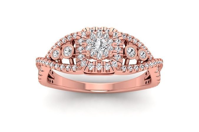 Solitaire Wedding  Women Rings 3D print model