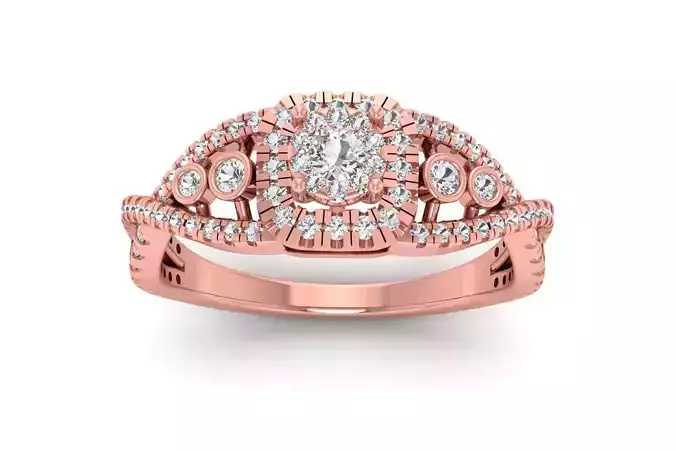 Solitaire Wedding  Women Rings 3D print model