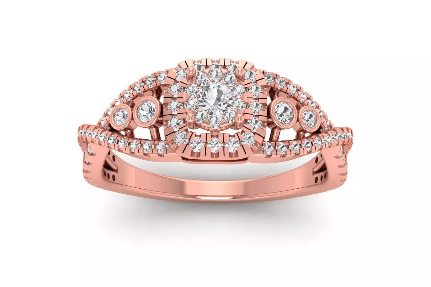 Solitaire Wedding  Women Rings 3D print model_0