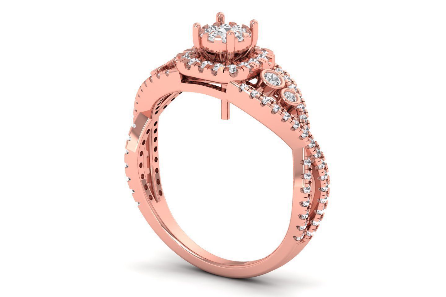 Solitaire Wedding  Women Rings 3D print model_1