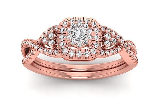 Solitaire Wedding  Women Rings 3D print model