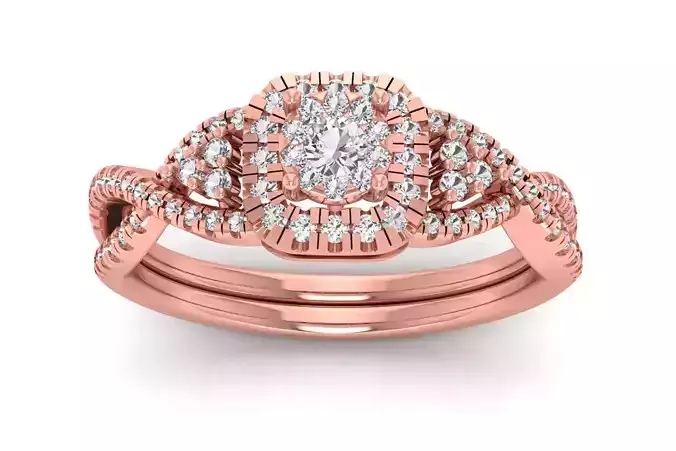 Solitaire Wedding  Women Rings 3D print model