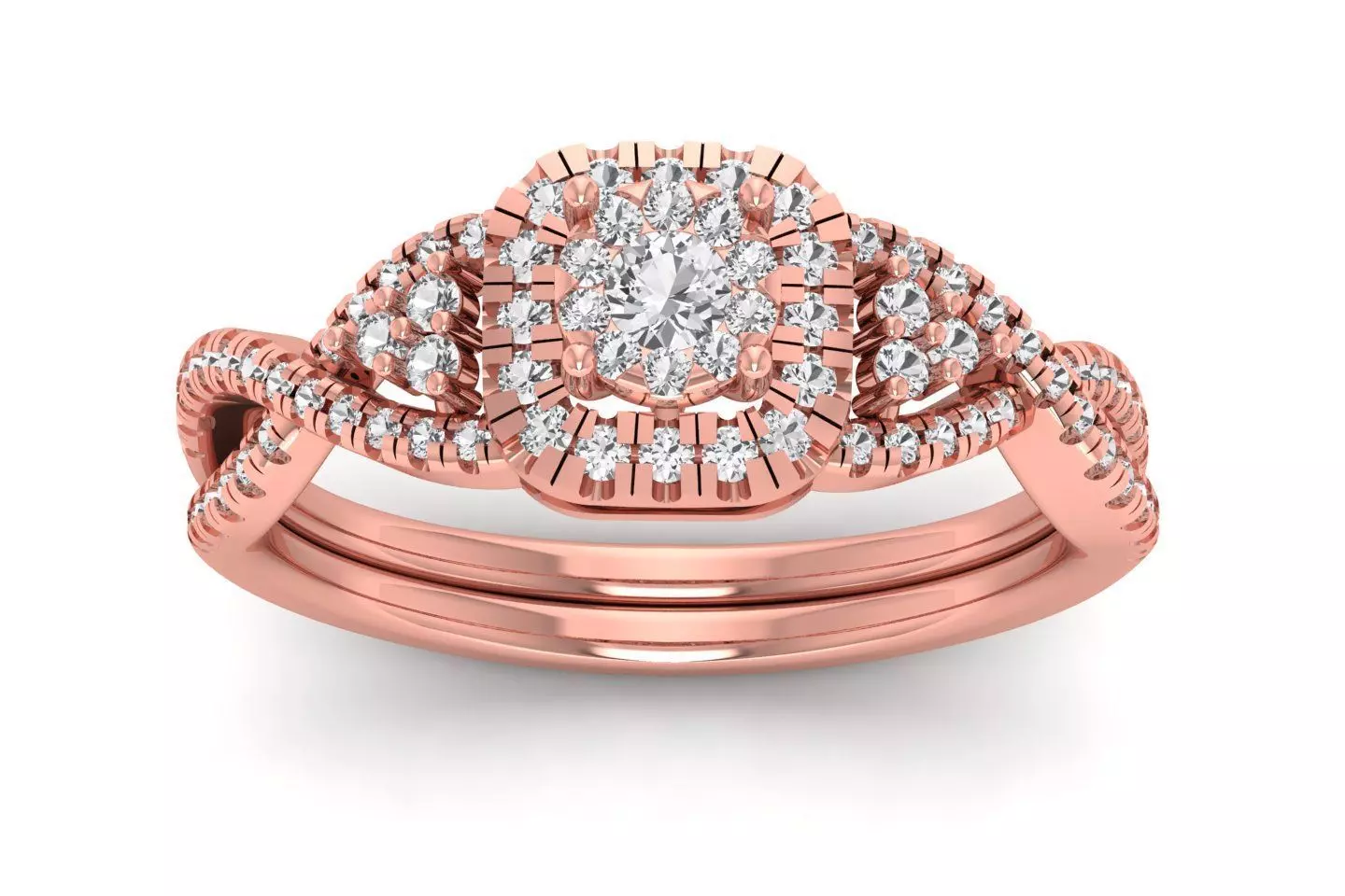 Solitaire Wedding  Women Rings 3D print model_0