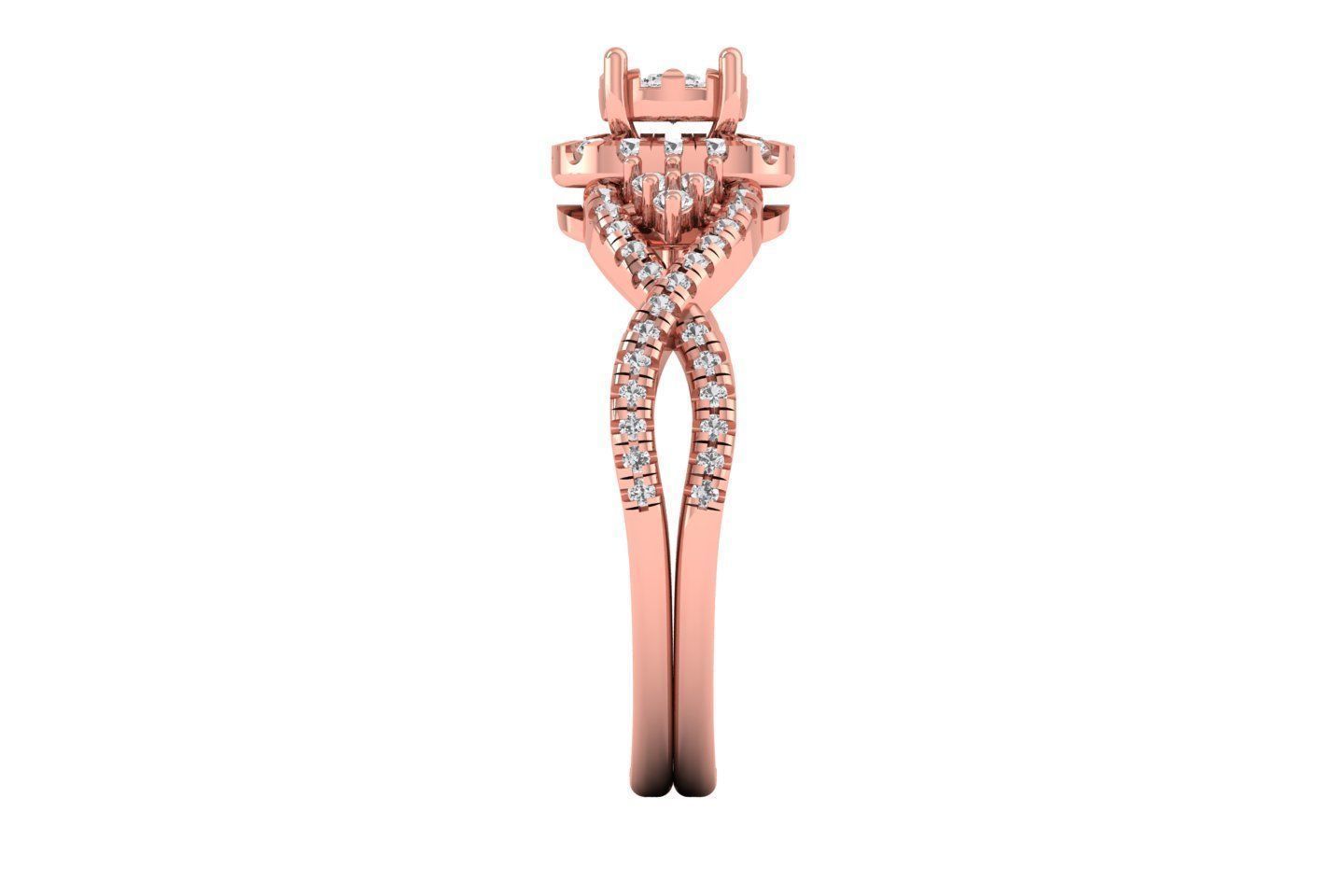 Solitaire Wedding  Women Rings 3D print model_1