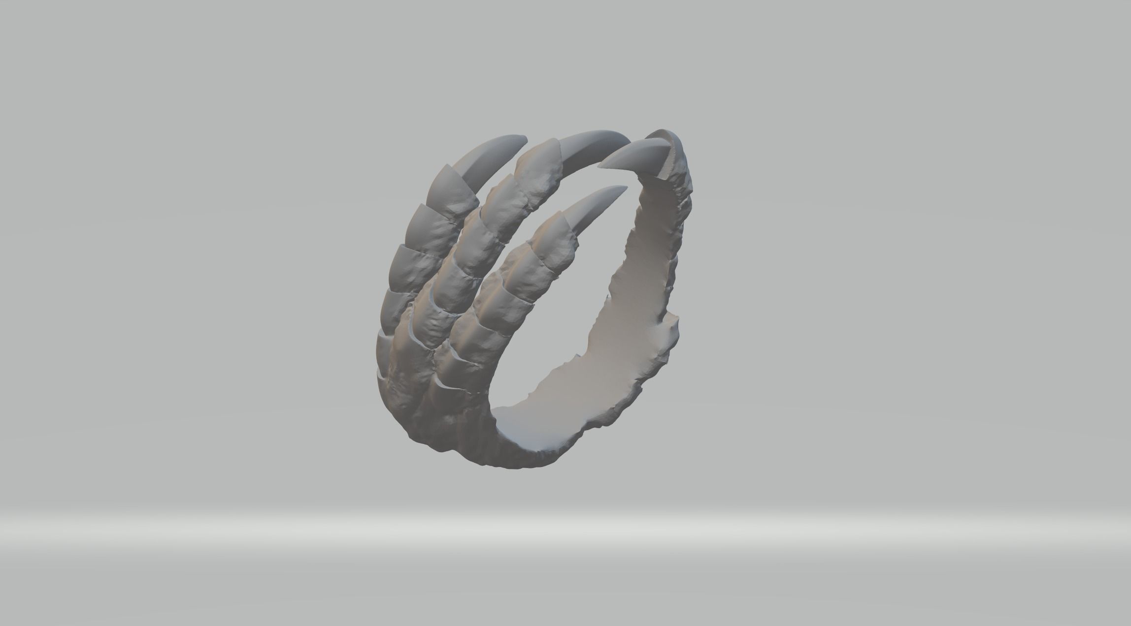 Dragon Claw Ring 3D Model 3D print model_1