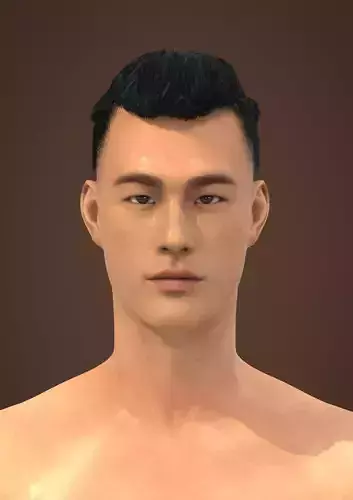 Men hair 020-MV2 for Jinho-MV2 3D model from Clo3D Software