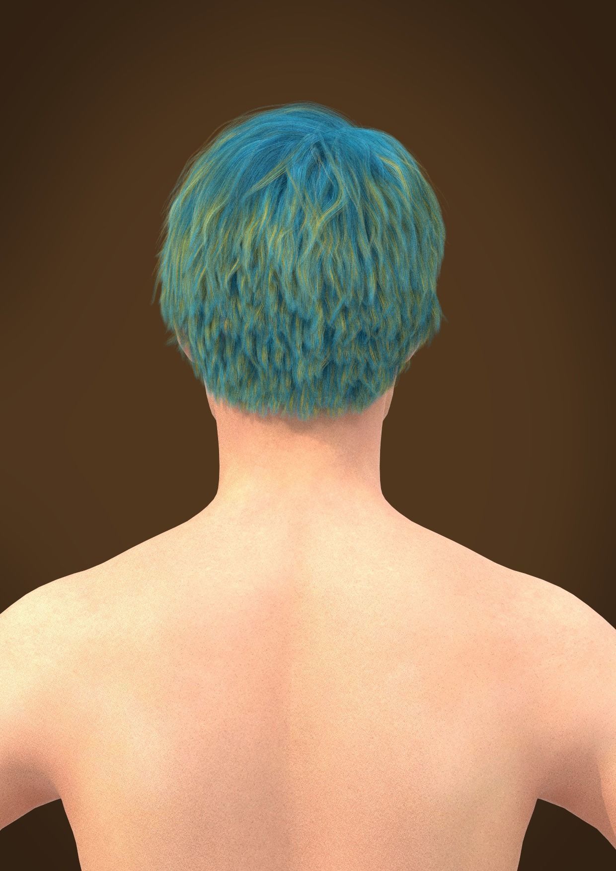 Men hair 023-MV2 for Thomas-MV2 3D model from Clo3D Software 3D model_3