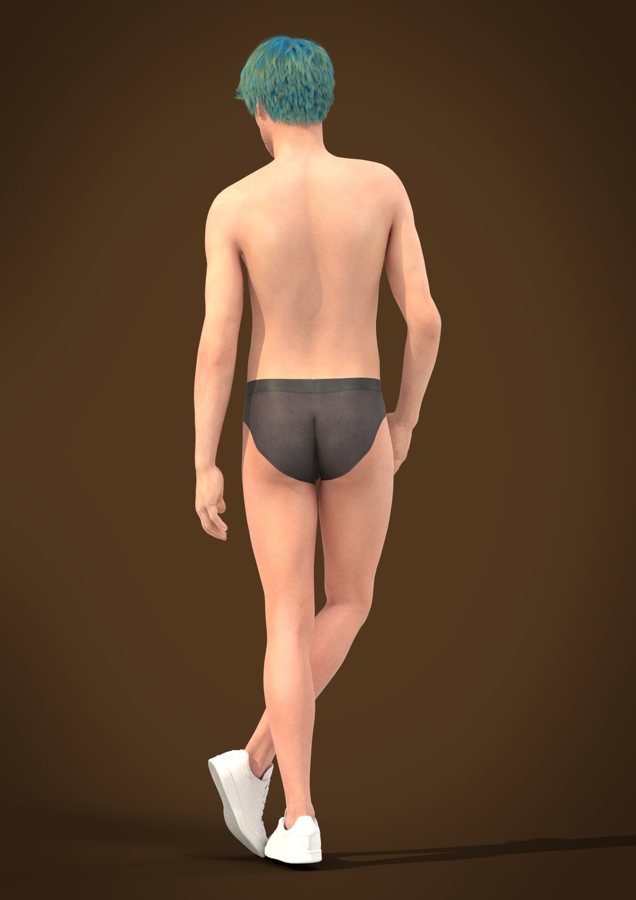 Men hair 023-MV2 for Thomas-MV2 3D model from Clo3D Software 3D model_11