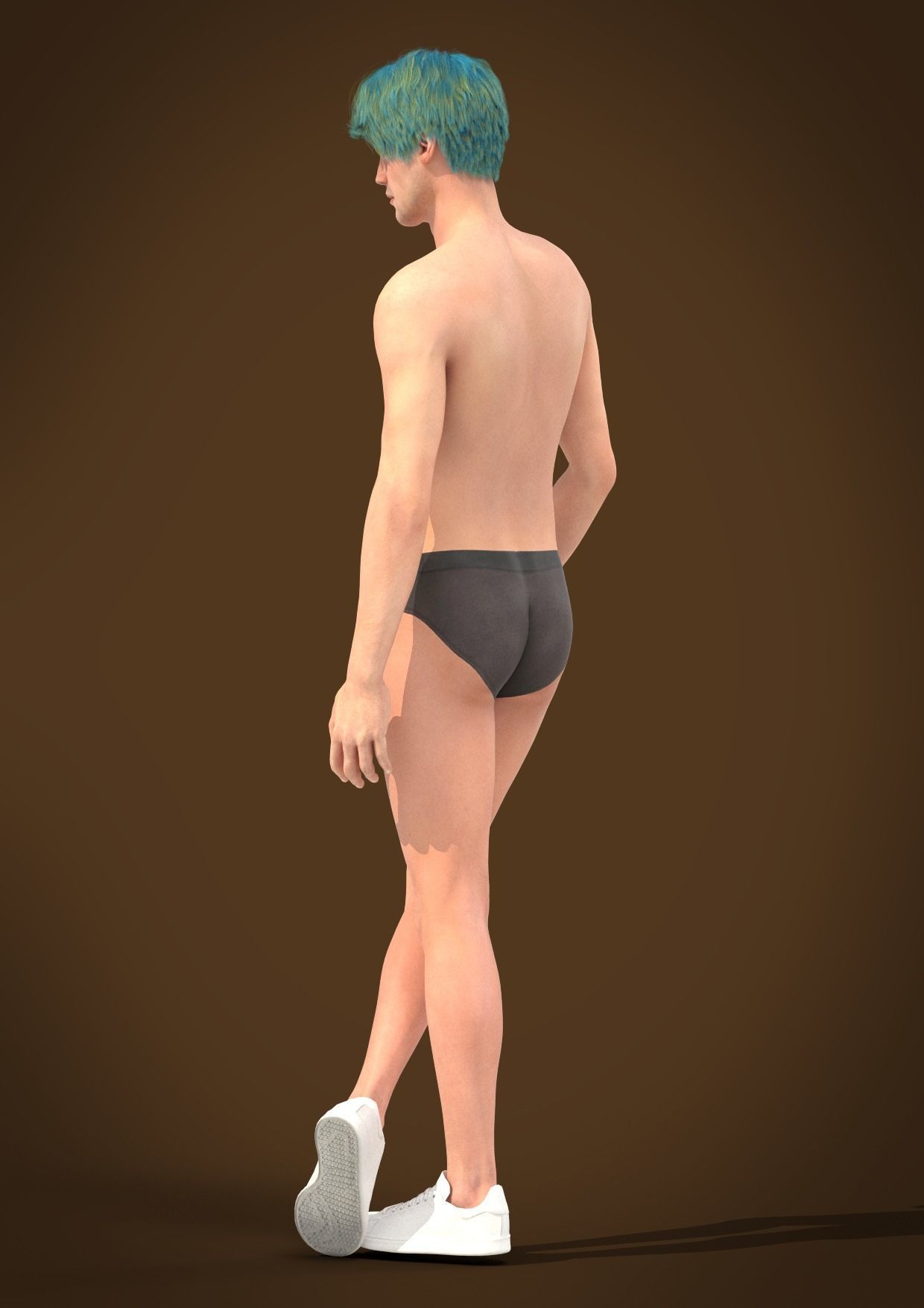 Men hair 023-MV2 for Thomas-MV2 3D model from Clo3D Software 3D model_10