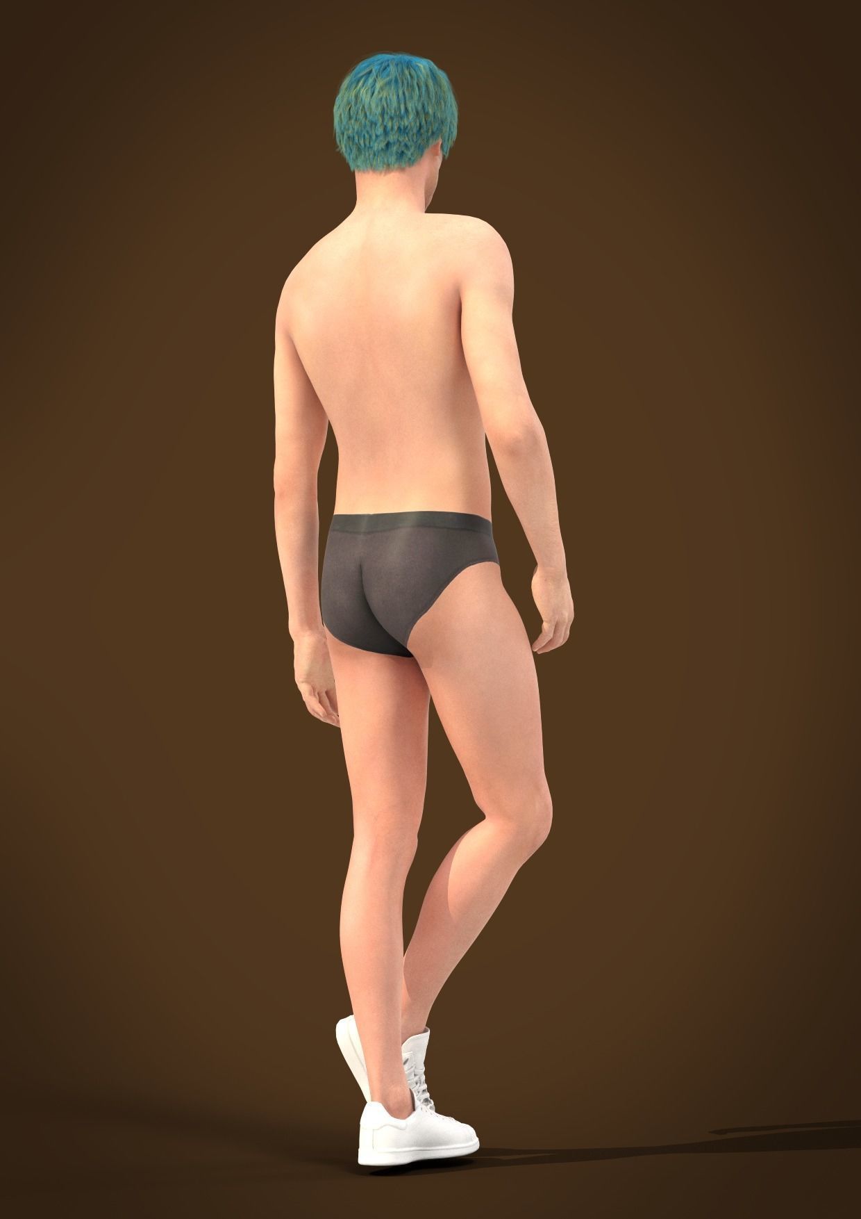 Men hair 023-MV2 for Thomas-MV2 3D model from Clo3D Software 3D model_9