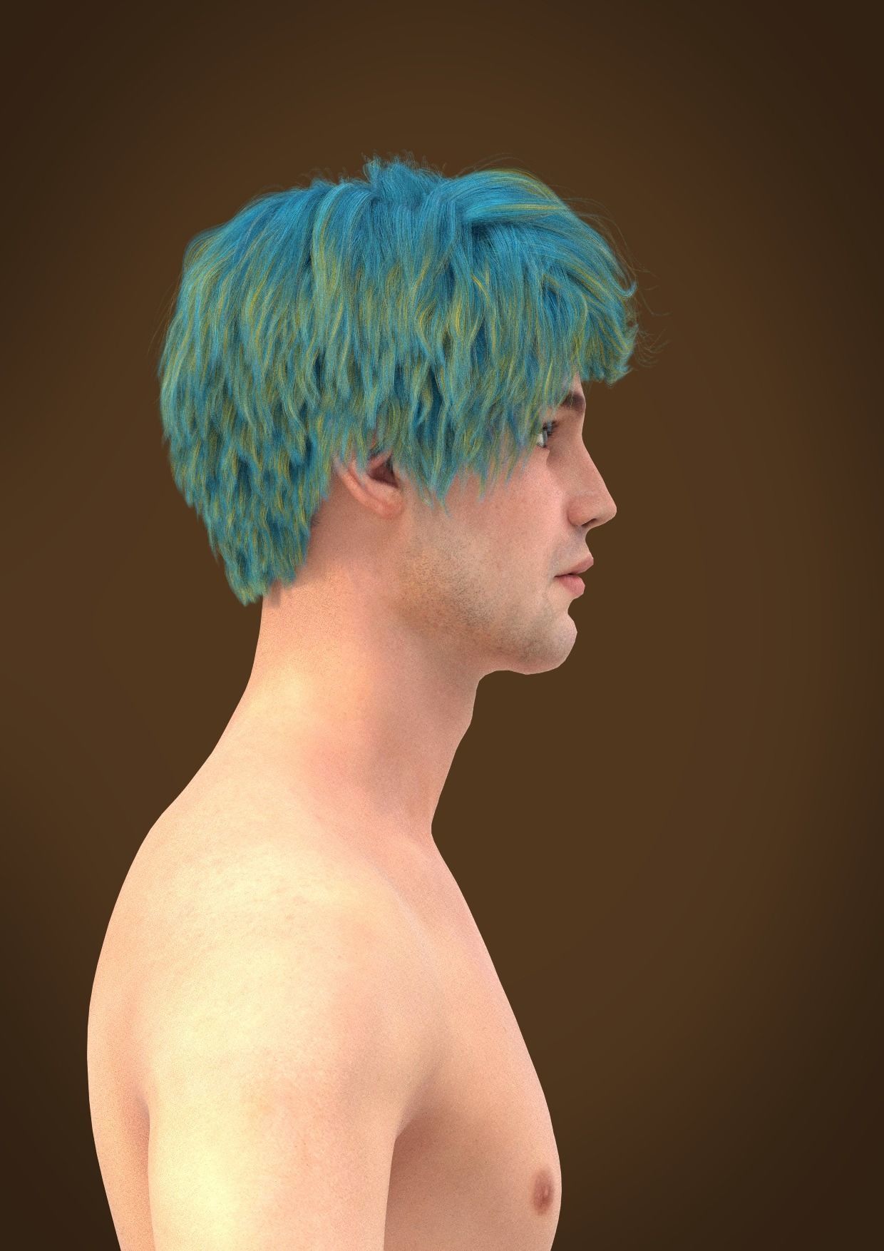 Men hair 023-MV2 for Thomas-MV2 3D model from Clo3D Software 3D model_1