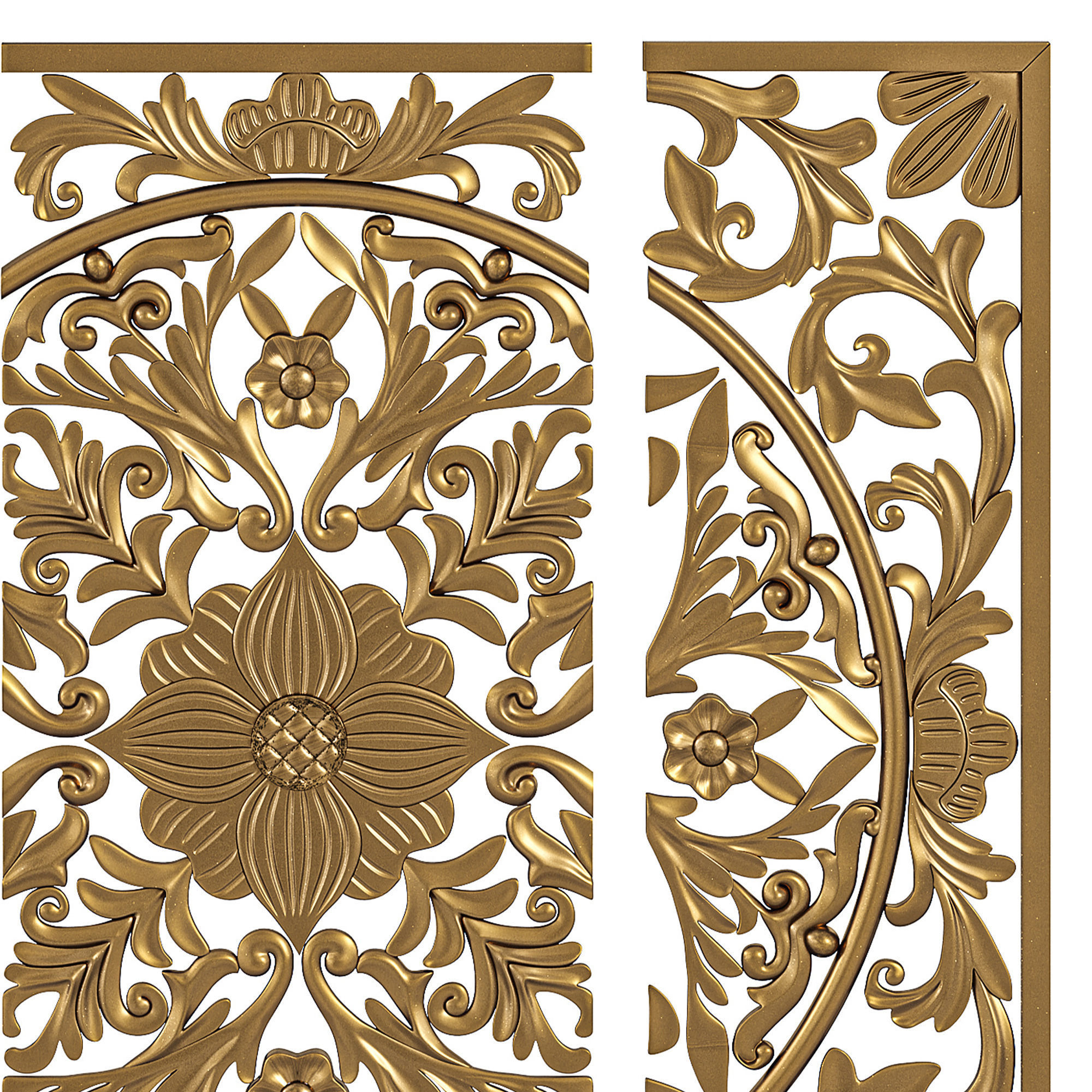 3 Piece 3D Medallion Wall Decor Set 3D model_2