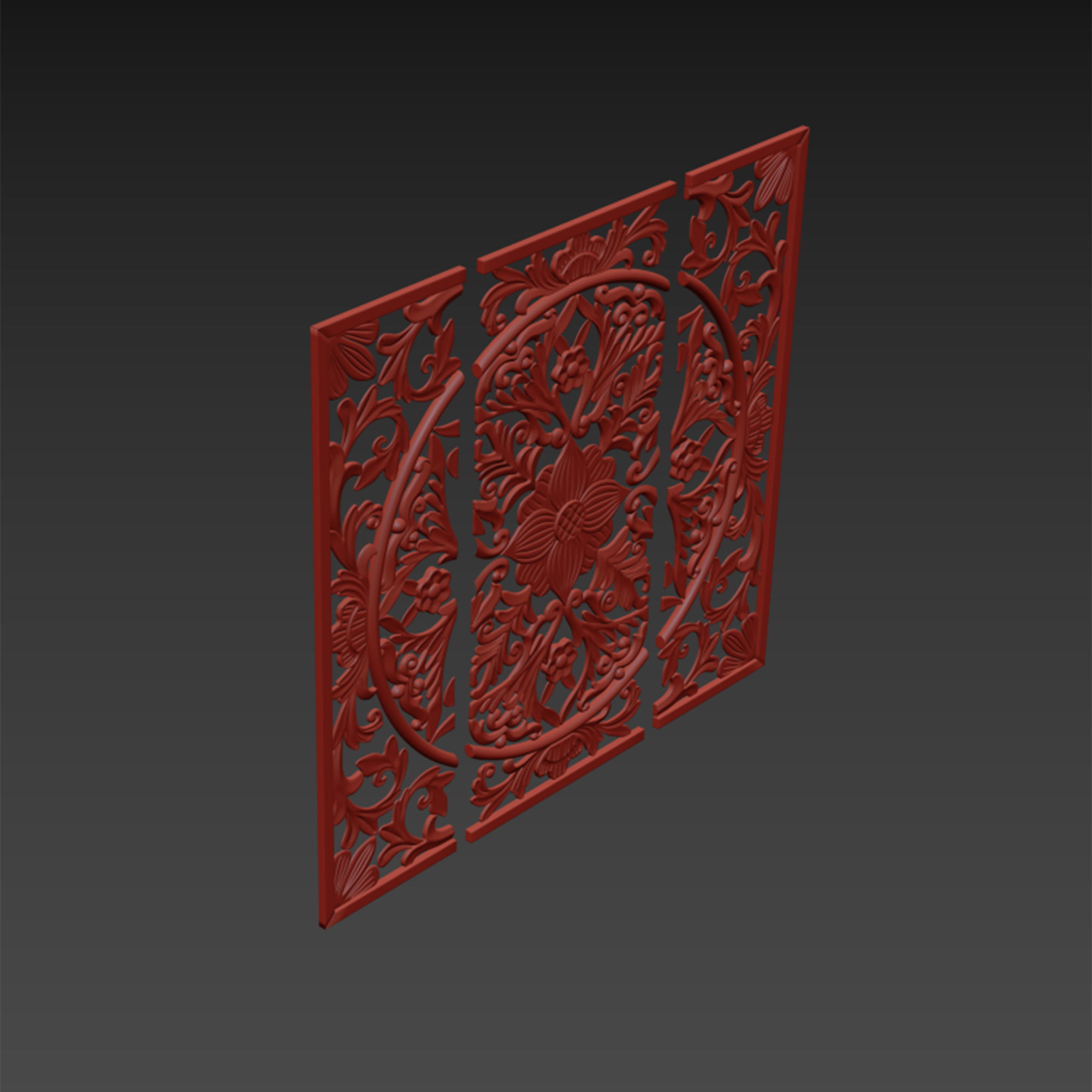 3 Piece 3D Medallion Wall Decor Set 3D model_5